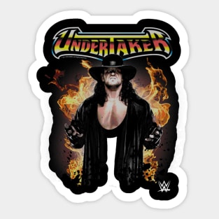 Undertaker In Flames Sticker